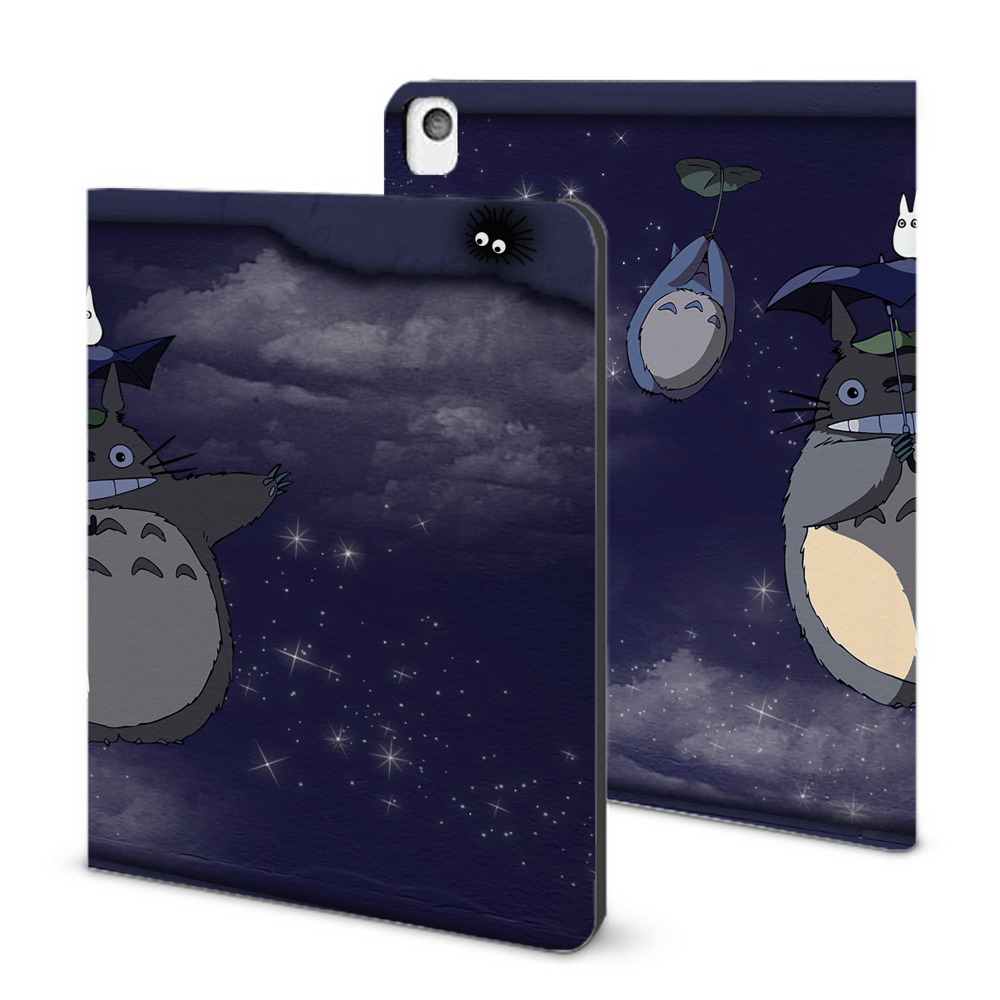 （画像用） となりのトトロ 草壁メイ 草壁サツキ My Neighbor Totoro Satsuki Kusakabe Mei Kusakabe IPadケース ペンホルダー付き ブックスタイルデザイン